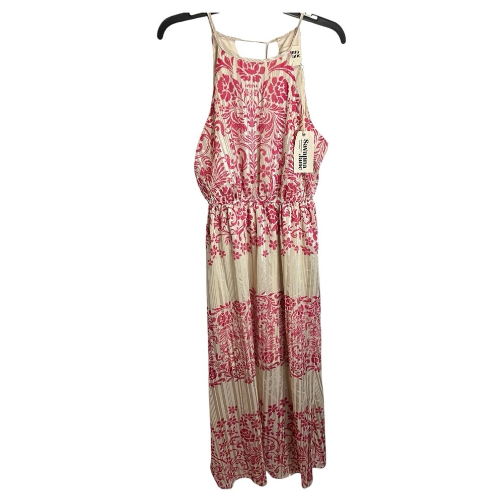 Savanna Jane Pink and Cream Floral Maxi Dress